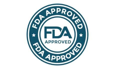 FDA registered badge – supplement produced under rigorous inspection and compliance with federal health standards