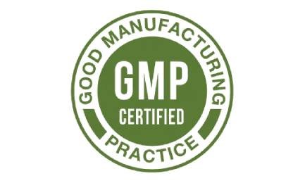 GMP certified logo – pharmaceutical-grade production guaranteeing consistent potency and verified supplement integrity